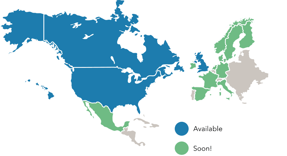 A map of all the places Boox is available.