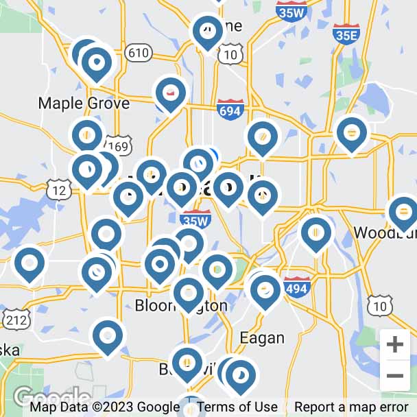 A map of Boox return locations.